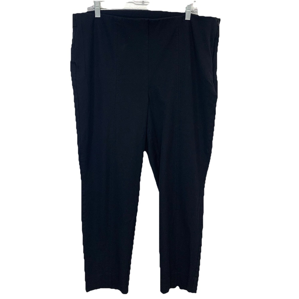 Chicos 3 Pants Woman 16 Black Ankle Stretch Capsule Classic Casual Work Travel